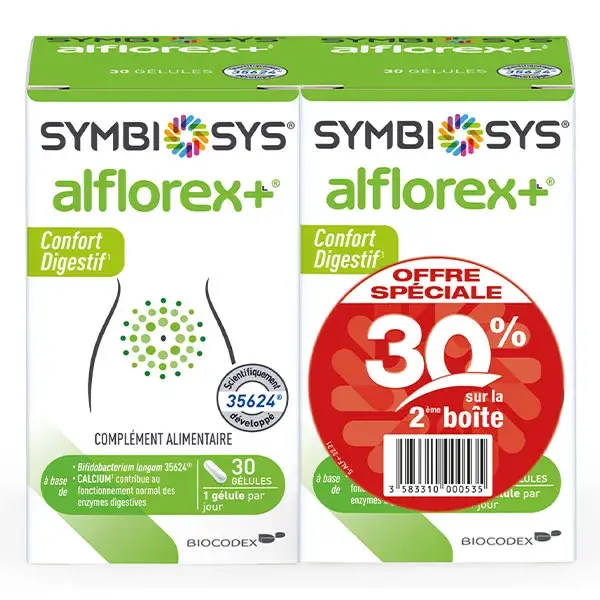 Symbiosys Alflorex+ Embalagem com 2 x 30 cápsulas