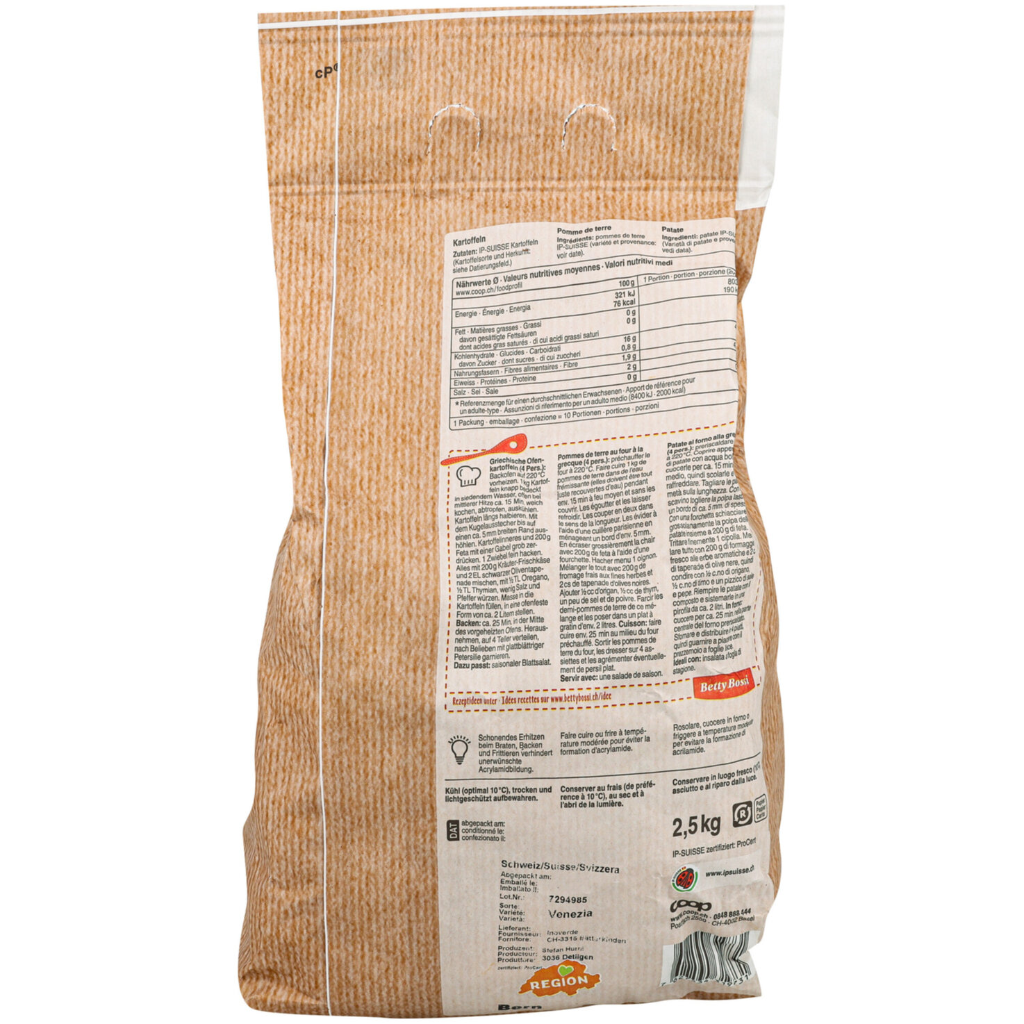 Kartoffeln Raclette IP-Suisse -