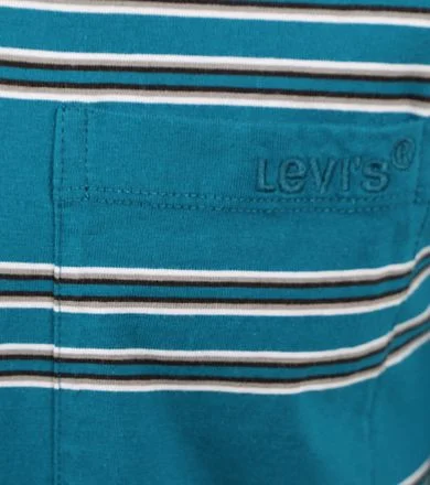 Levi's Pocket T-Shirt Blauw Streep A3697-0022 kopen