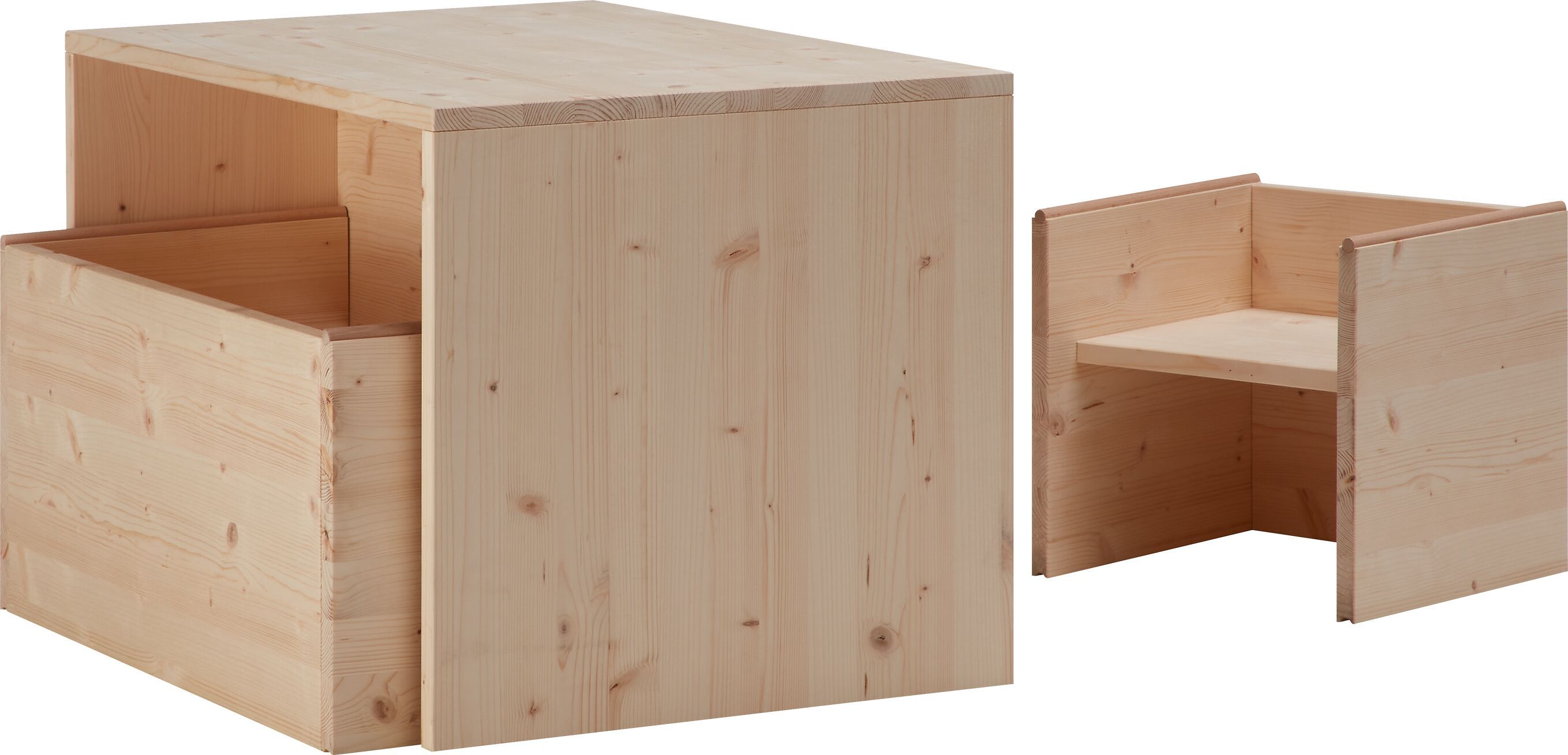 JON Kindertisch - Natur roh / B: 68.0 cm x T: 48.0 cm x H: 46.0 cm