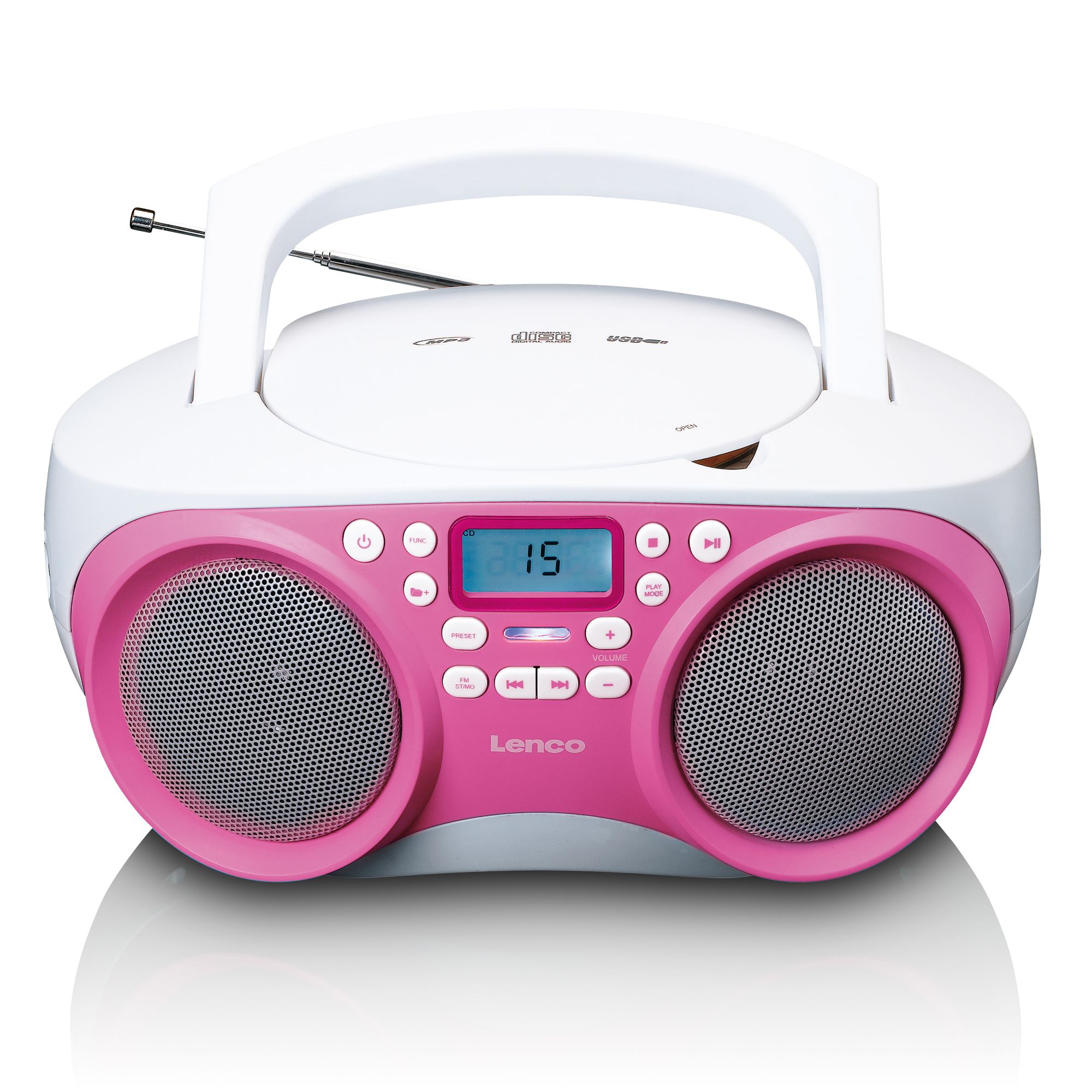 Lenco SCD-301 radio - Pink