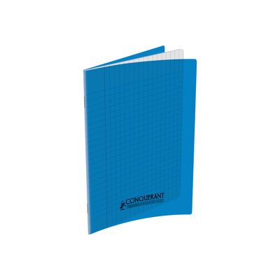 Conquérant Classique - Cahier polypro 17 x 22 cm - 96 pages - grands carreaux (Seyes) - bleu