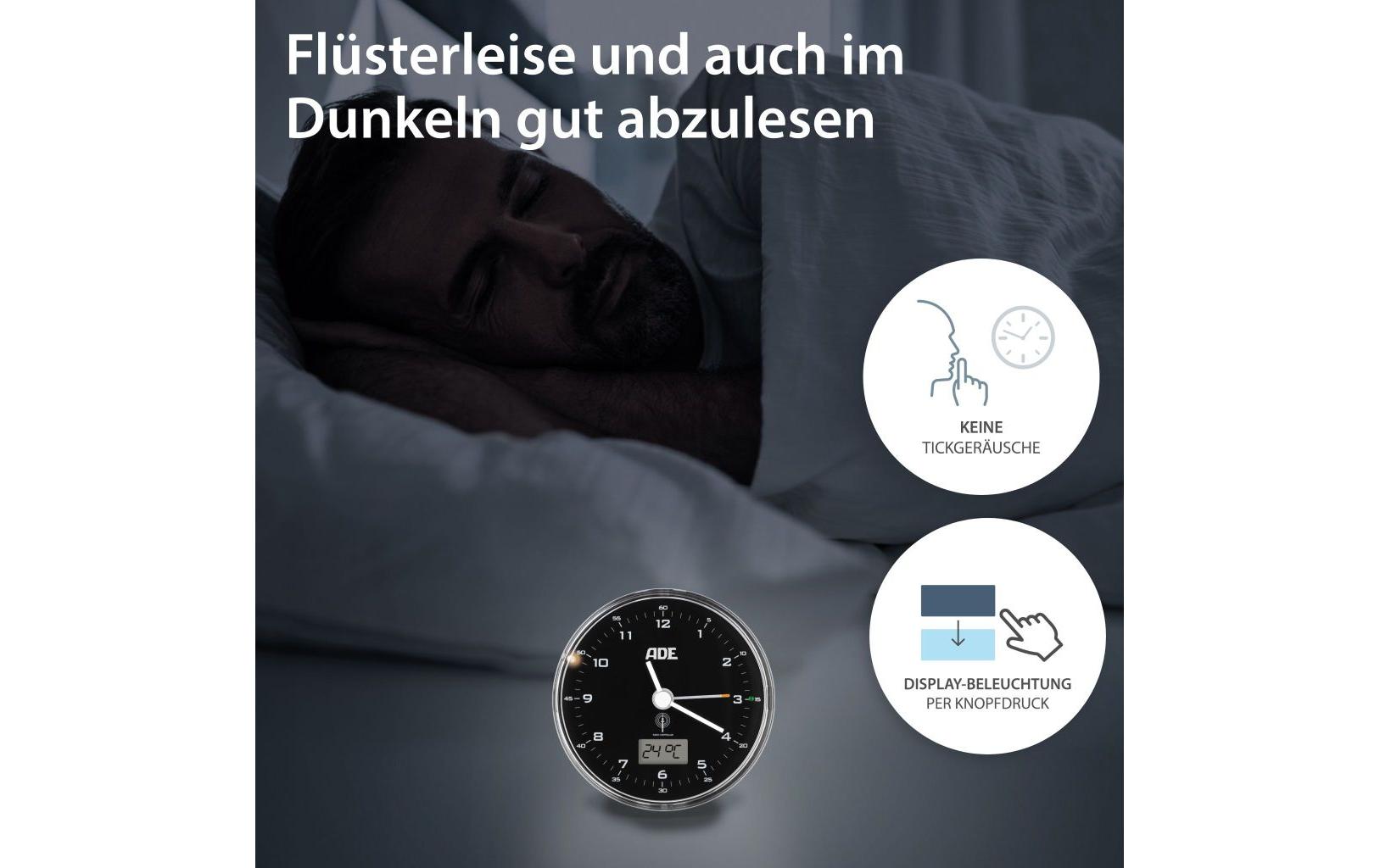 Funkwecker 8.1 x 4 cm, SchwarzAnaloger Funk-Wecker