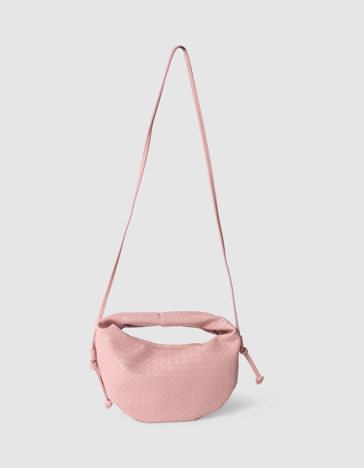 Small Braided Tas Lichtroze
