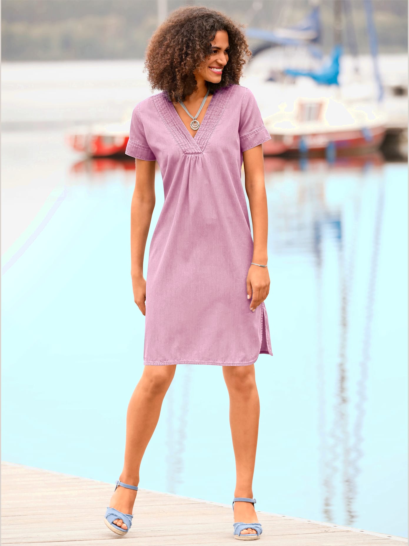 Robe en jean pur coton