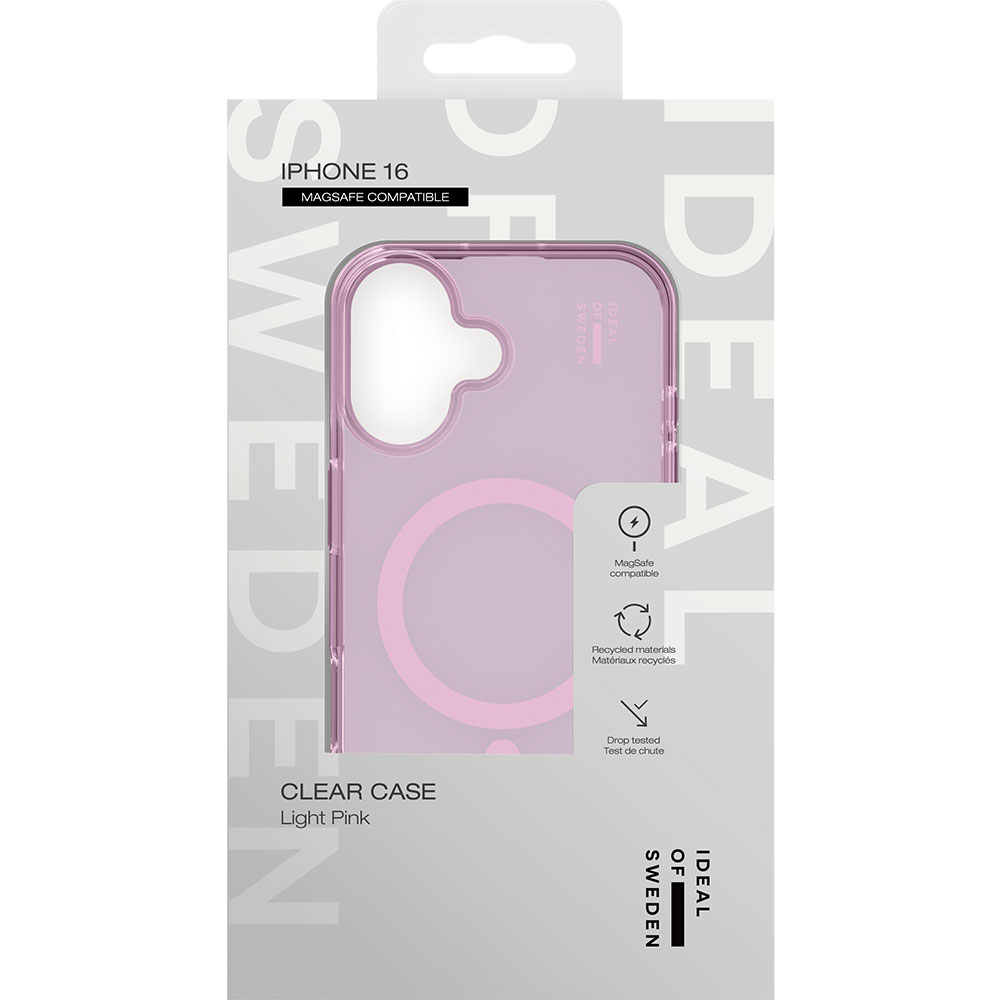 iPhone 16 MagSafe Hardcase Hülle Clear Case Recycled (IDCLCMS-I2461-512) - Light Pink