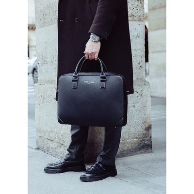Saint-Martin - Sacoche ordinateur noir Noah - 1 compartiment - 15,6