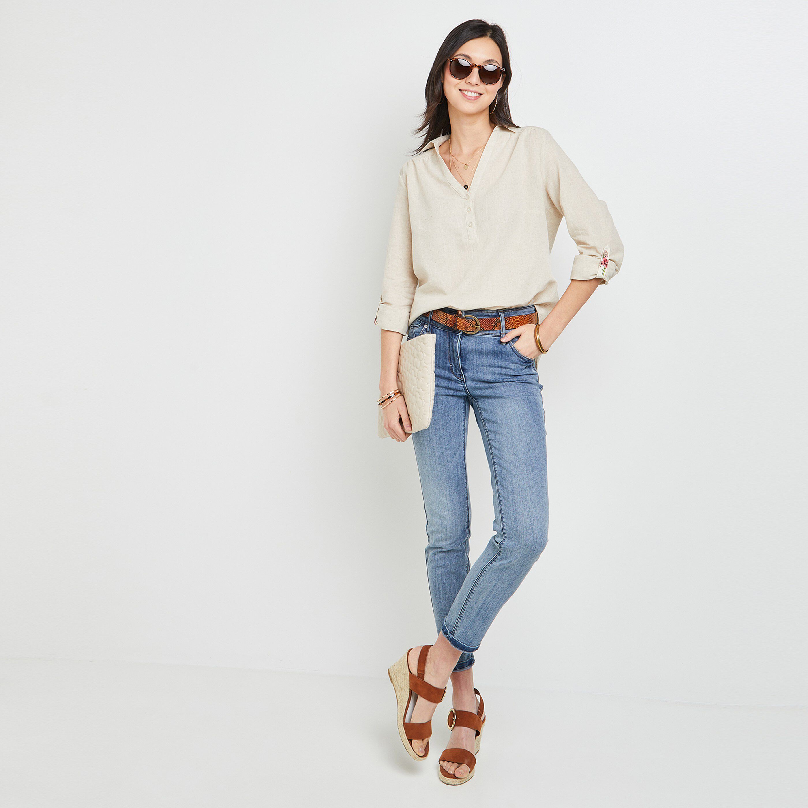 Blouse femme - BEIGE