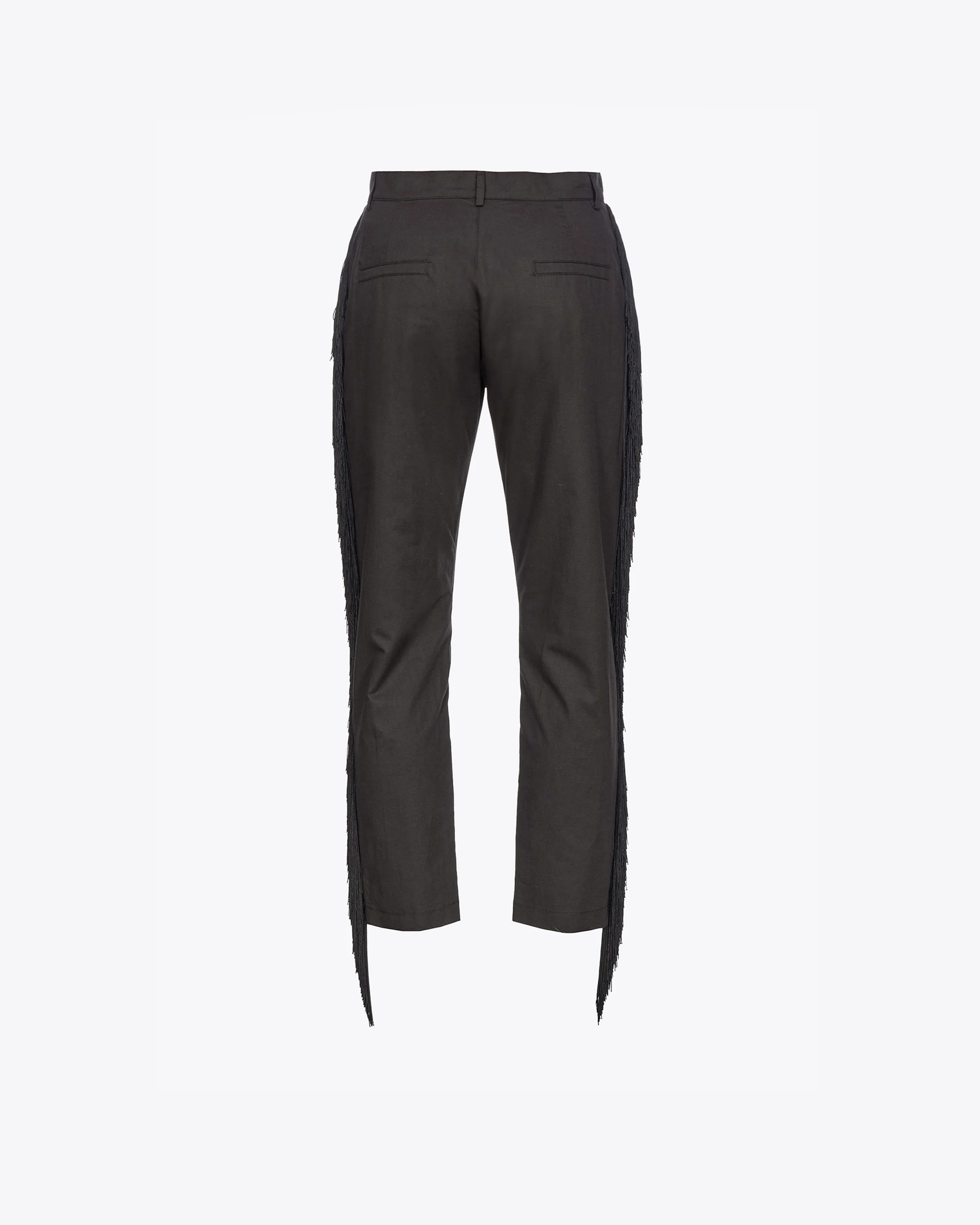 Pantalon à franges latérales | Noir