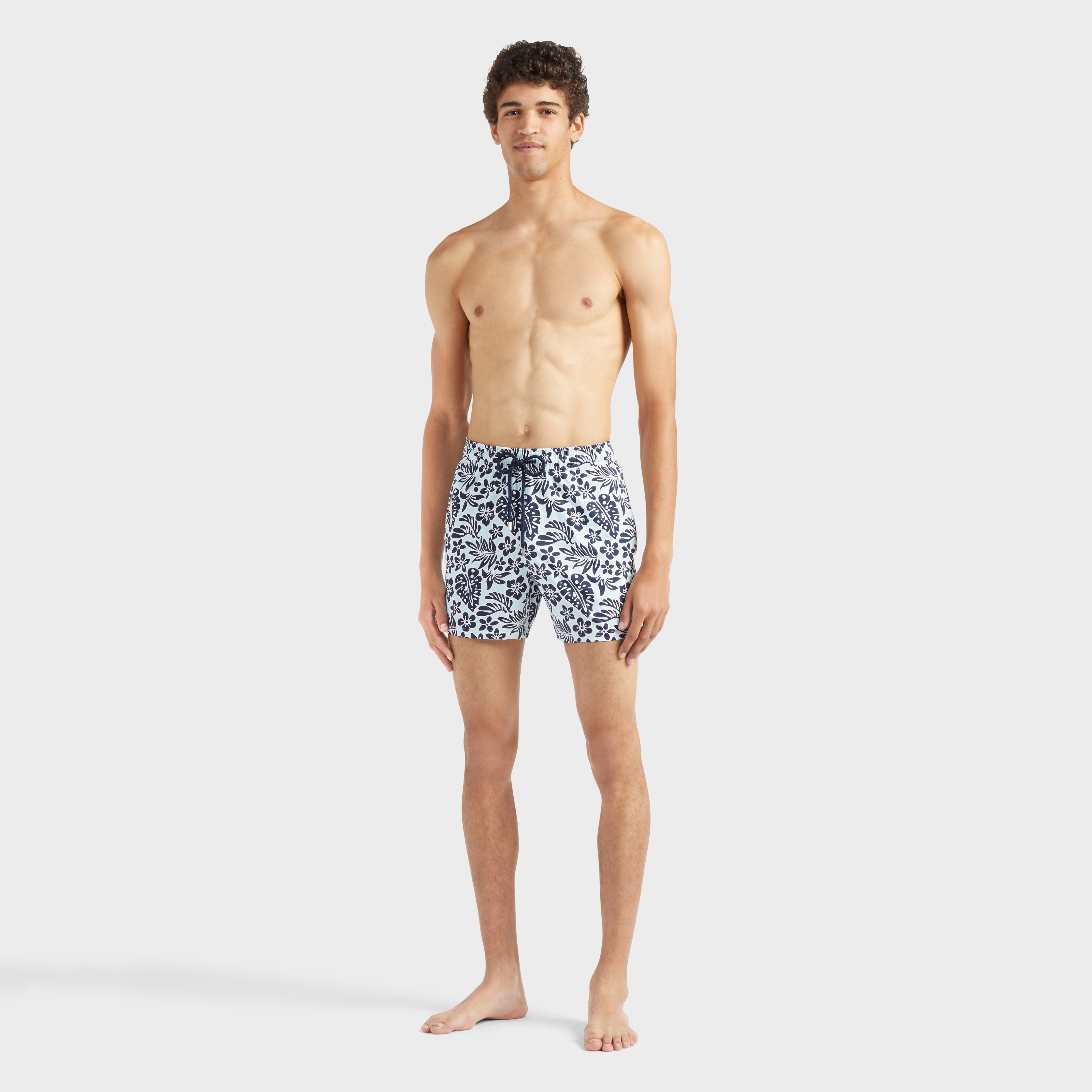 Maillot de bain court stretch homme Jungle Leaves