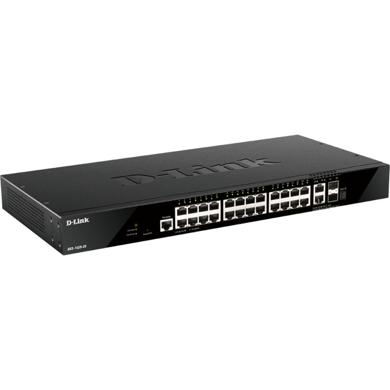 D-Link DGS-1520-28/E commutateur réseau Géré L3 10G Ethernet (100/1000/10000) 1U Noir