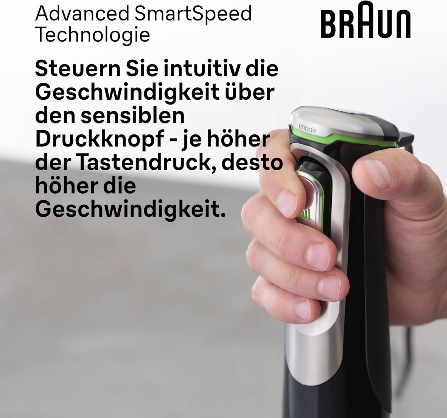 Braun MultiQuick 9 - Stabmixer mit SplashControl-Technologie, Präzise Geschwindigkeitsregelung, Active PowerDrive, 1,2L Küchenmaschine, Zerkleinerer, 600 ml Becher, 1200W, Schwarz (MQ9187XLI)