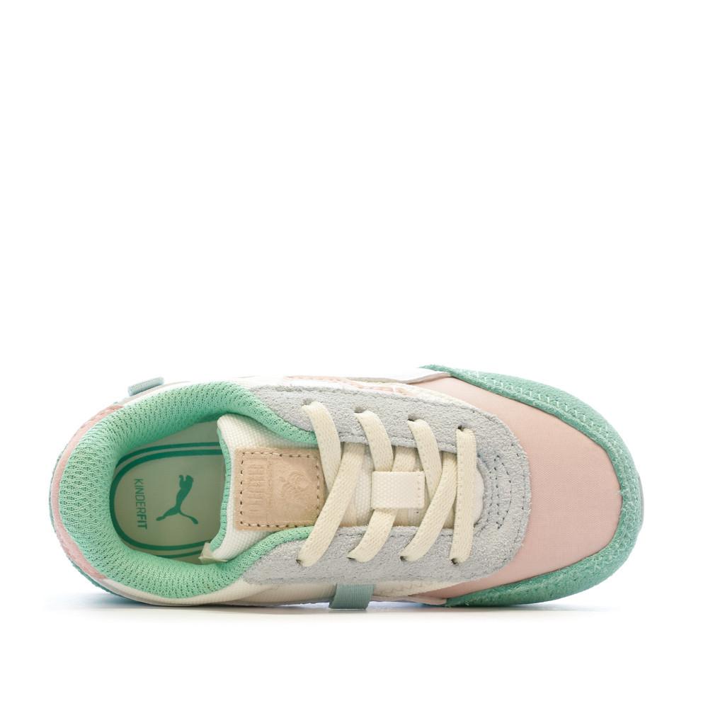 Puma Baskets Verte/Rose Fille Puma Future Rider Animal Crossing