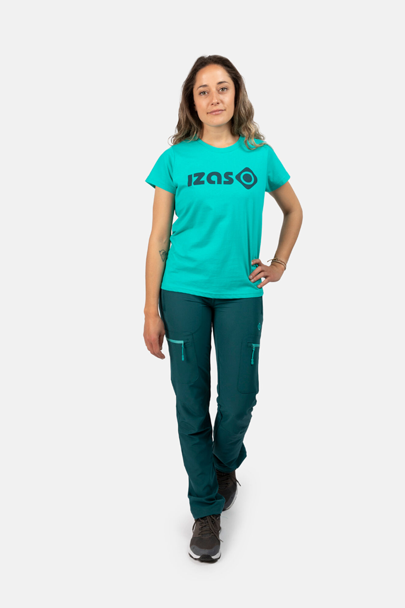 Camiseta Bailo de algodão de manga curta - turquesa