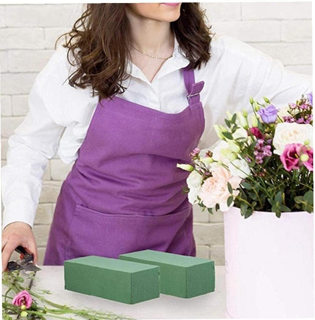 (2er Set) 22x11cm Blumen Steck Schaum DIY Bastel Steckmoos für Deko Blumengestecke - Grün