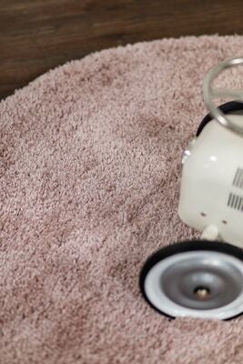Teddy Gulvteppe Rundt 160, Dusty Pink