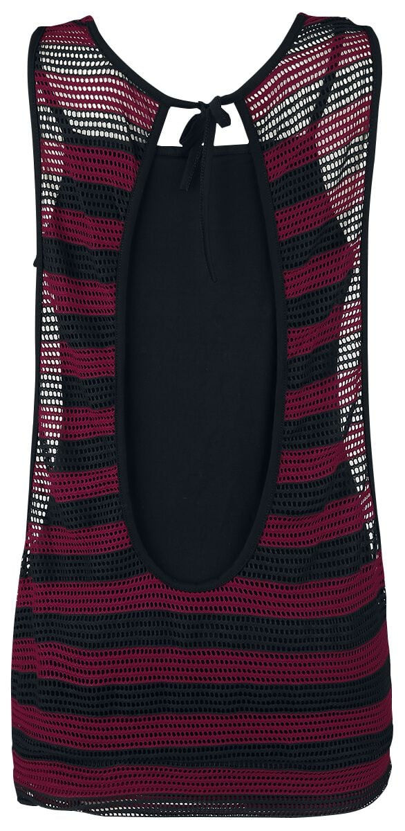 Haut En Mesh Double Épaisseur Rayé 2-En-1 | RED by EMP Top