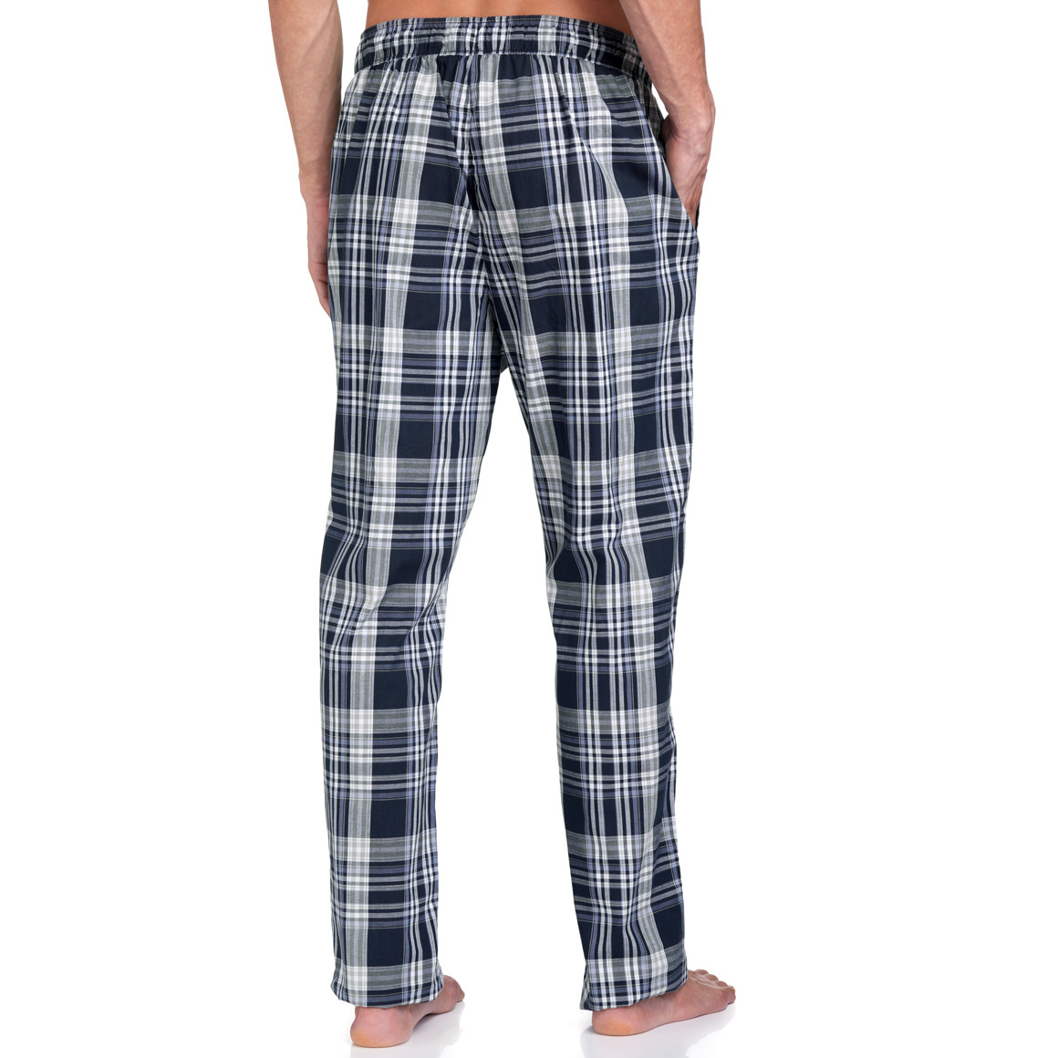 VanVaan Herren Schlafhose mit kariertem Muster dunkelblau / weiss
