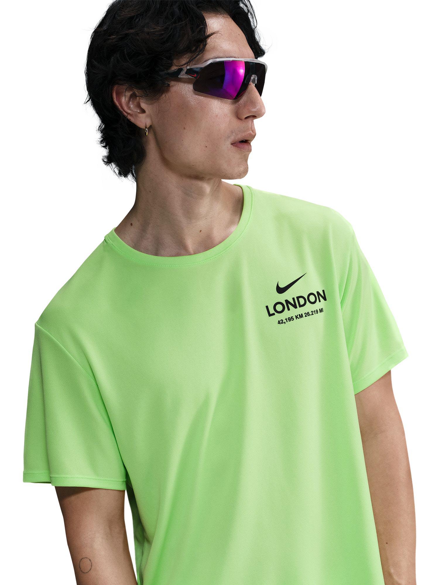 City Marathon Miler Running Tee Herre LIME BLAST