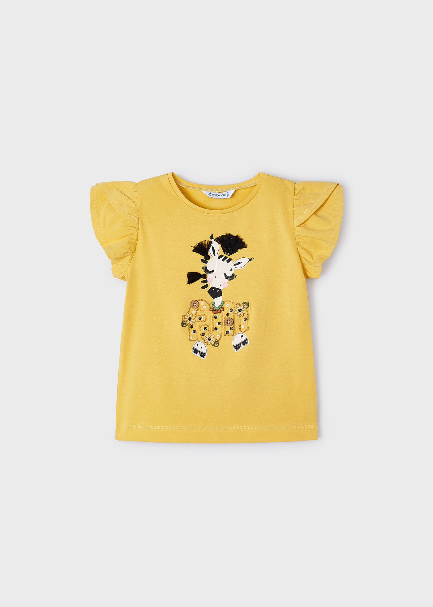 Camiseta feminina com estampa de maçã