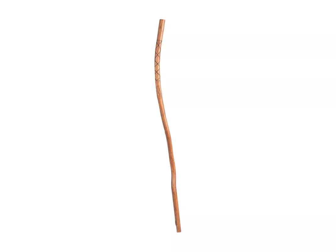 BÂTON DE RANDONNÉE DÉCORATIF Marcher 120 cm, Teck massif couleurs naturelles