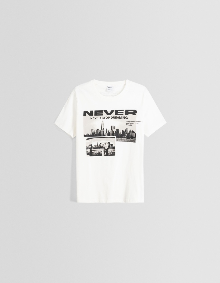 Camiseta de manga curta com estampa