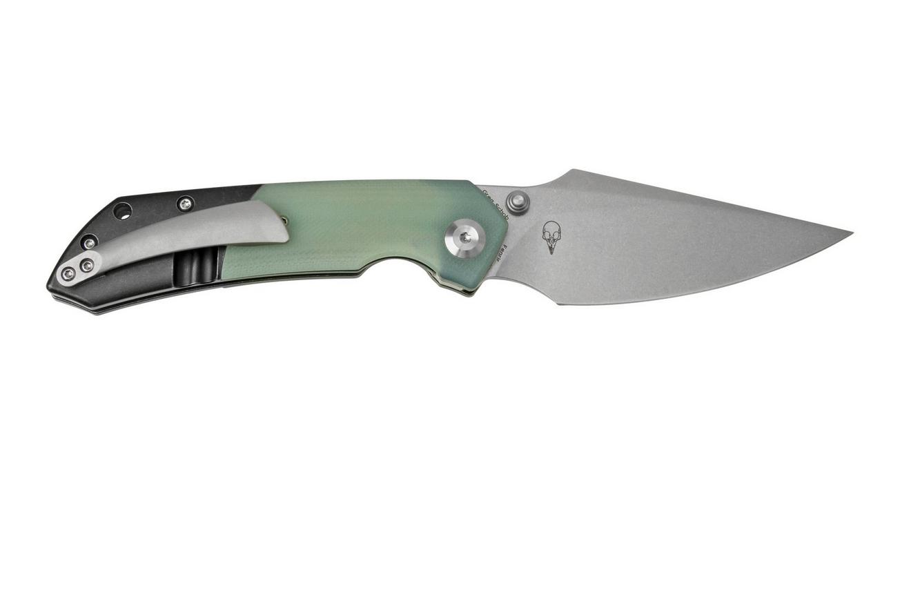 Kansept Fenrir K1034A5 Stonewashed, Jade G10 zakmes, Greg Schob design