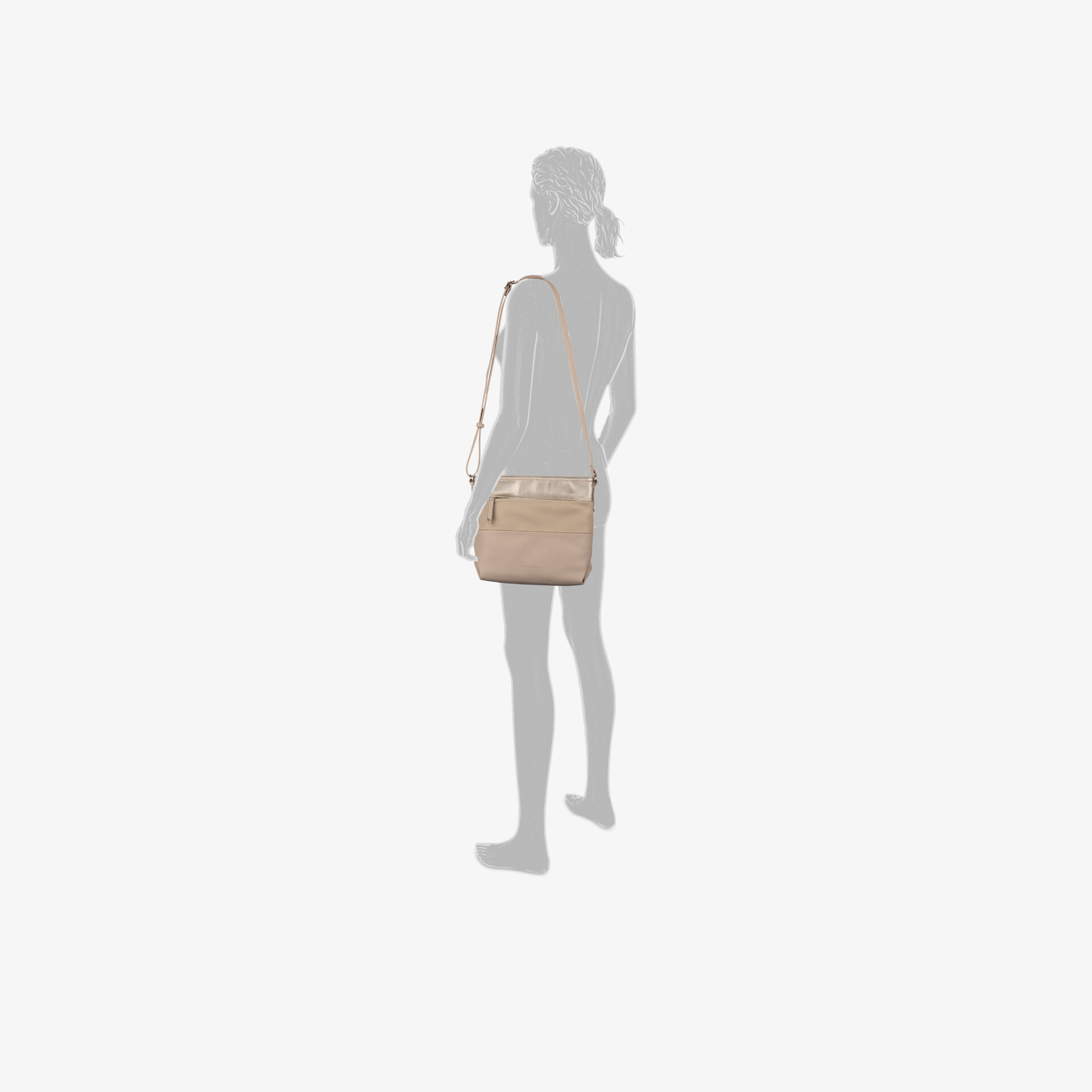 TOM TAILOR Damen Umhängetasche beige