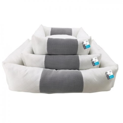 Cesta para cães MPets Nest azul e branca tamanho M