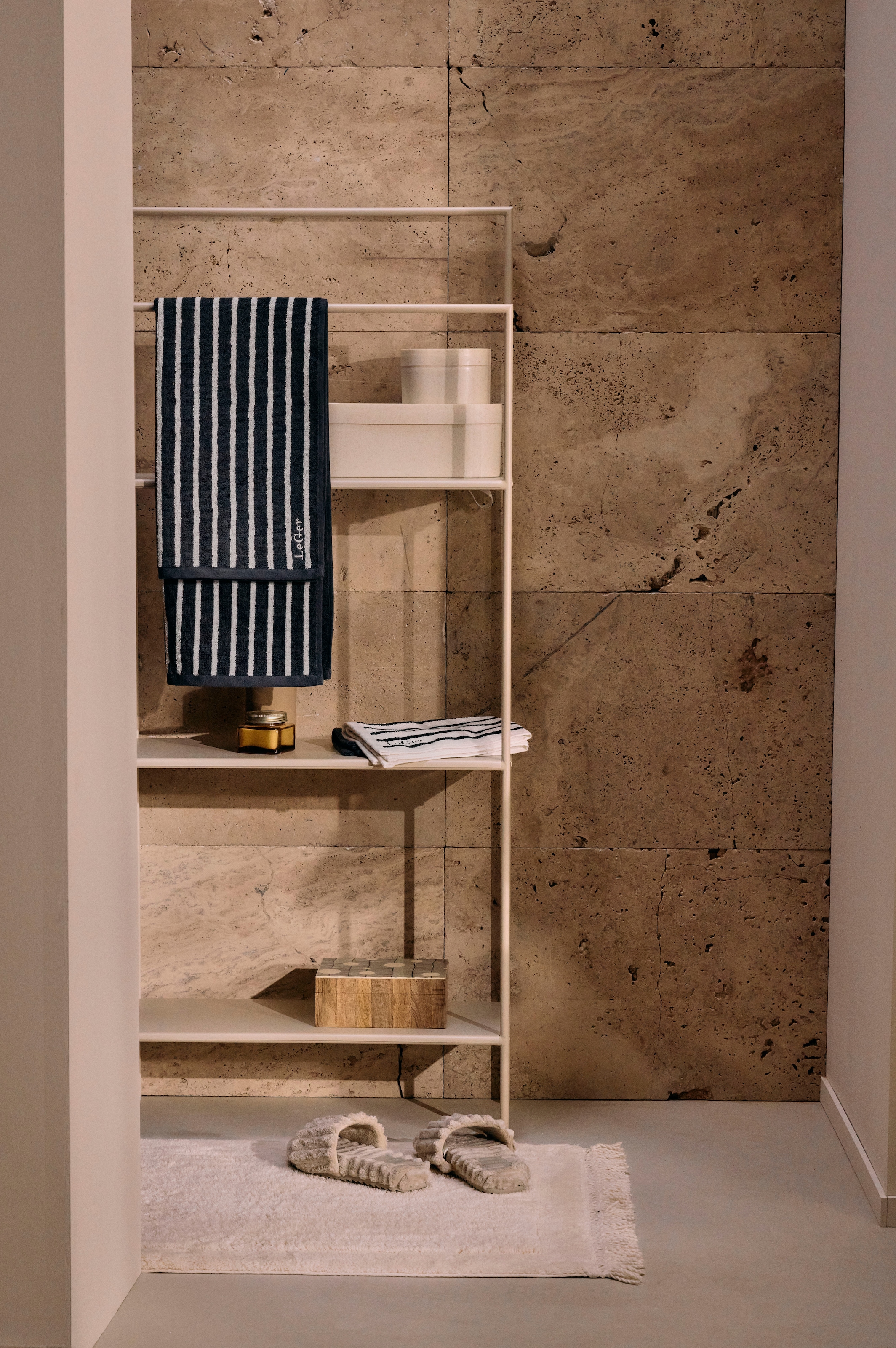 LeGer Home by Lena Gercke Badematte »Tamsin, Badvorleger, Badezimmer Teppich« Höhe 20 mm fussbodenheizungsgeeignet | strapazierfähig mit Fransen, Badteppich, Badematte, Baumwolle