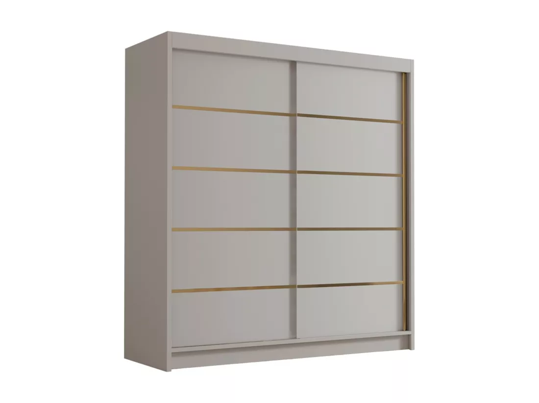 Armoire Closico 186, Cachemire, 215x180x58cm, Portes d'armoire: Glissement