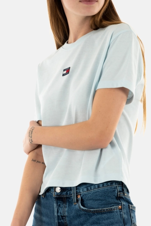 tee shirt tommy jeans dw0dw15640 cyo shimmering blue