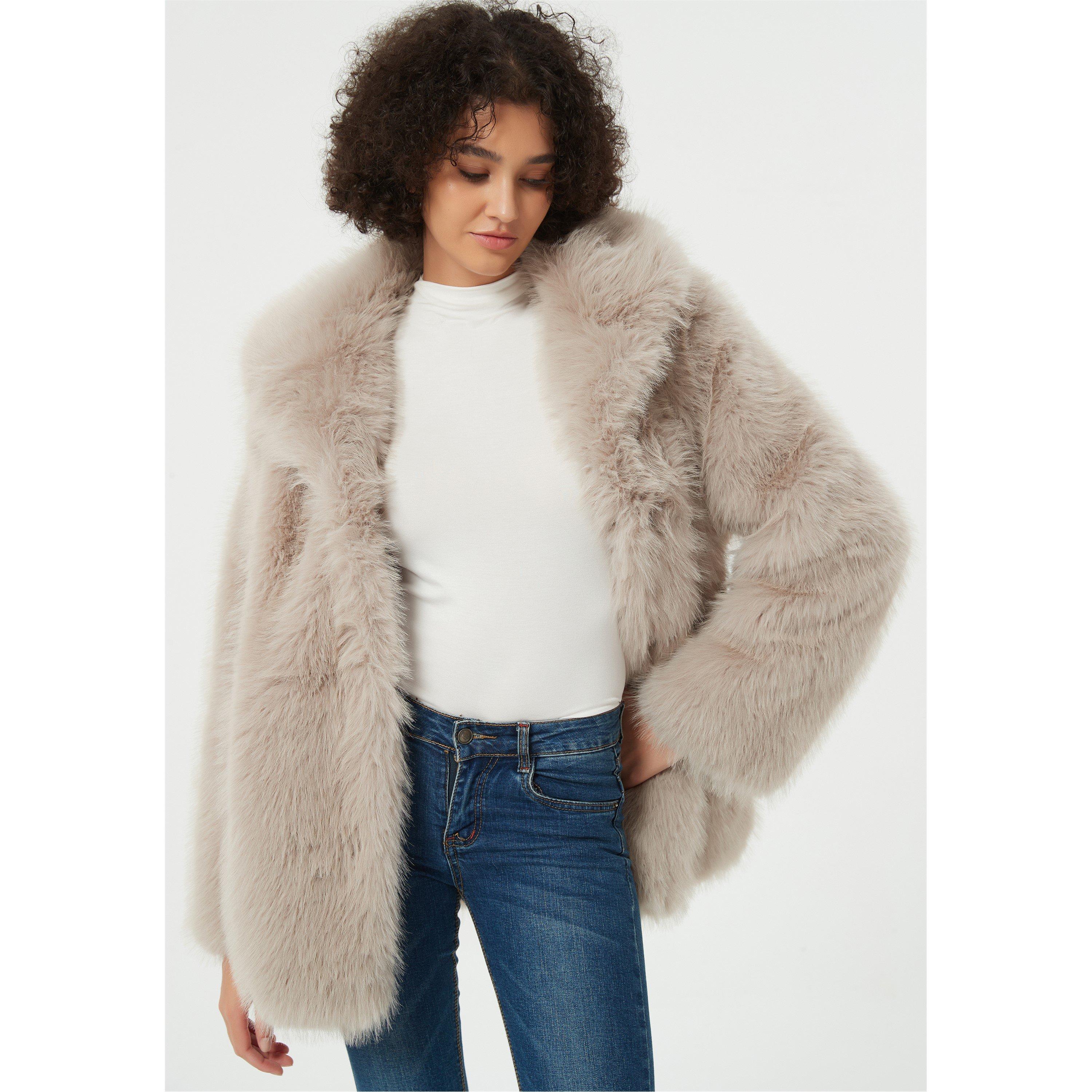 Be You B Faux Fur Fluffy Coat