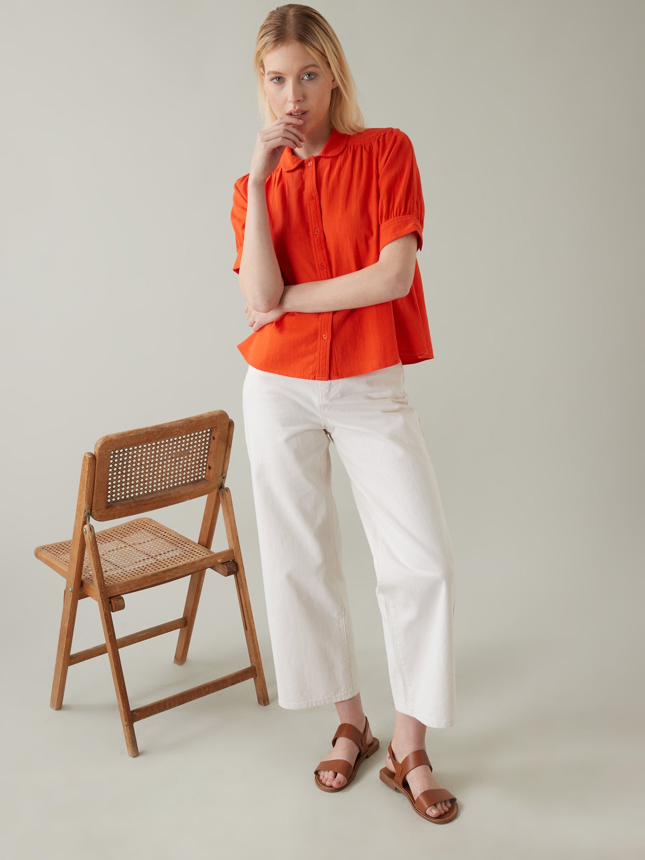 Chemise en crêpe de coton femme