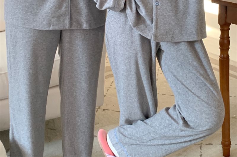 Tanee - Bijpassende effen pyjamaset voor koppels