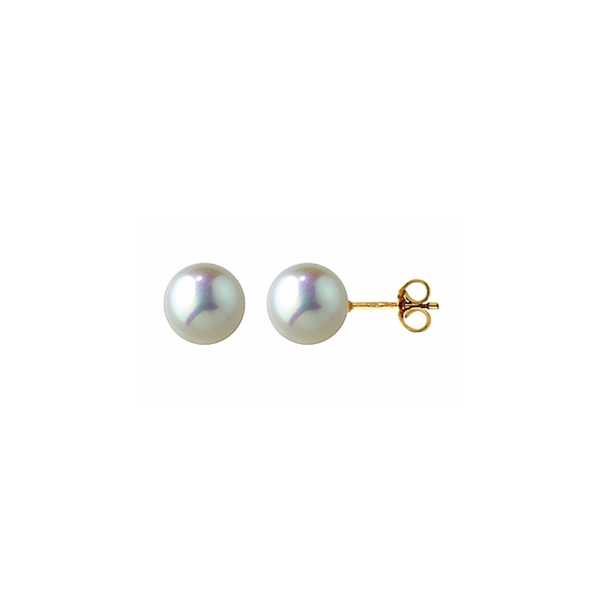 Boucles d'oreilles perles de culture or 9 carats7,5/8mm
