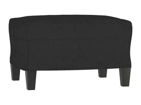 Ensemble de canapés 3 pièces avec coussins Noir Tissu