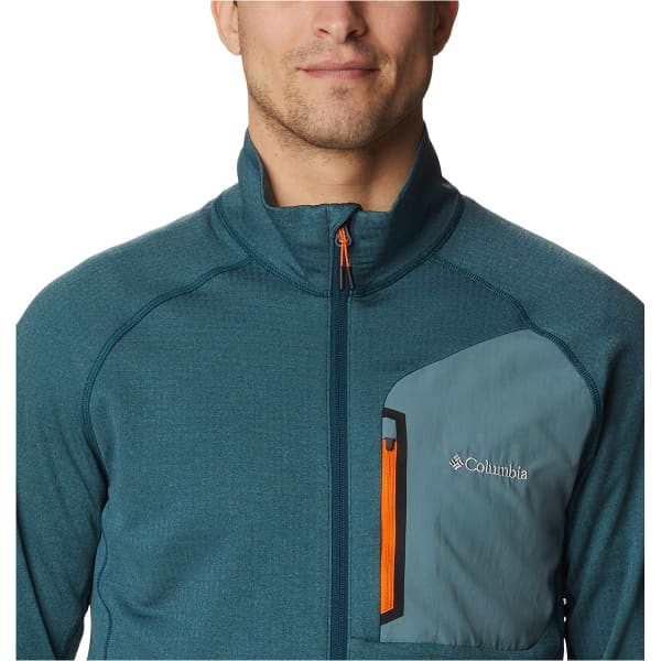 Veste polaire randonnée COLUMBIA TRIPLE CANYON FULL ZIP NIGHT WAVE/METAL/BRIGHT ORANGE