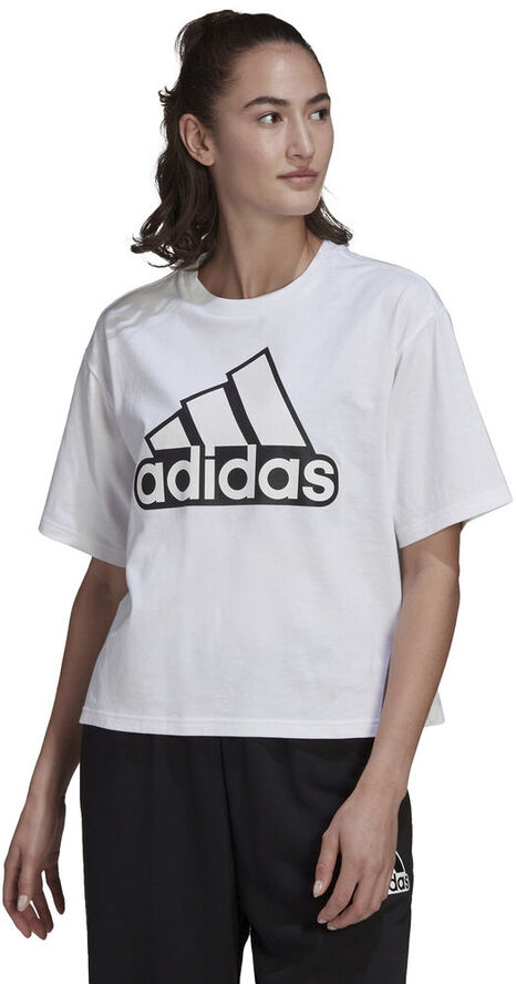 adidas Essentials Logo Boxy T-shirt Hvid