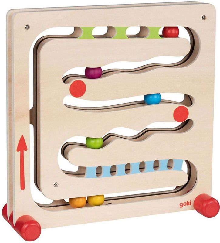 Goki - Houten Ballenbaan - Hout - Inclusief 6 Ballen