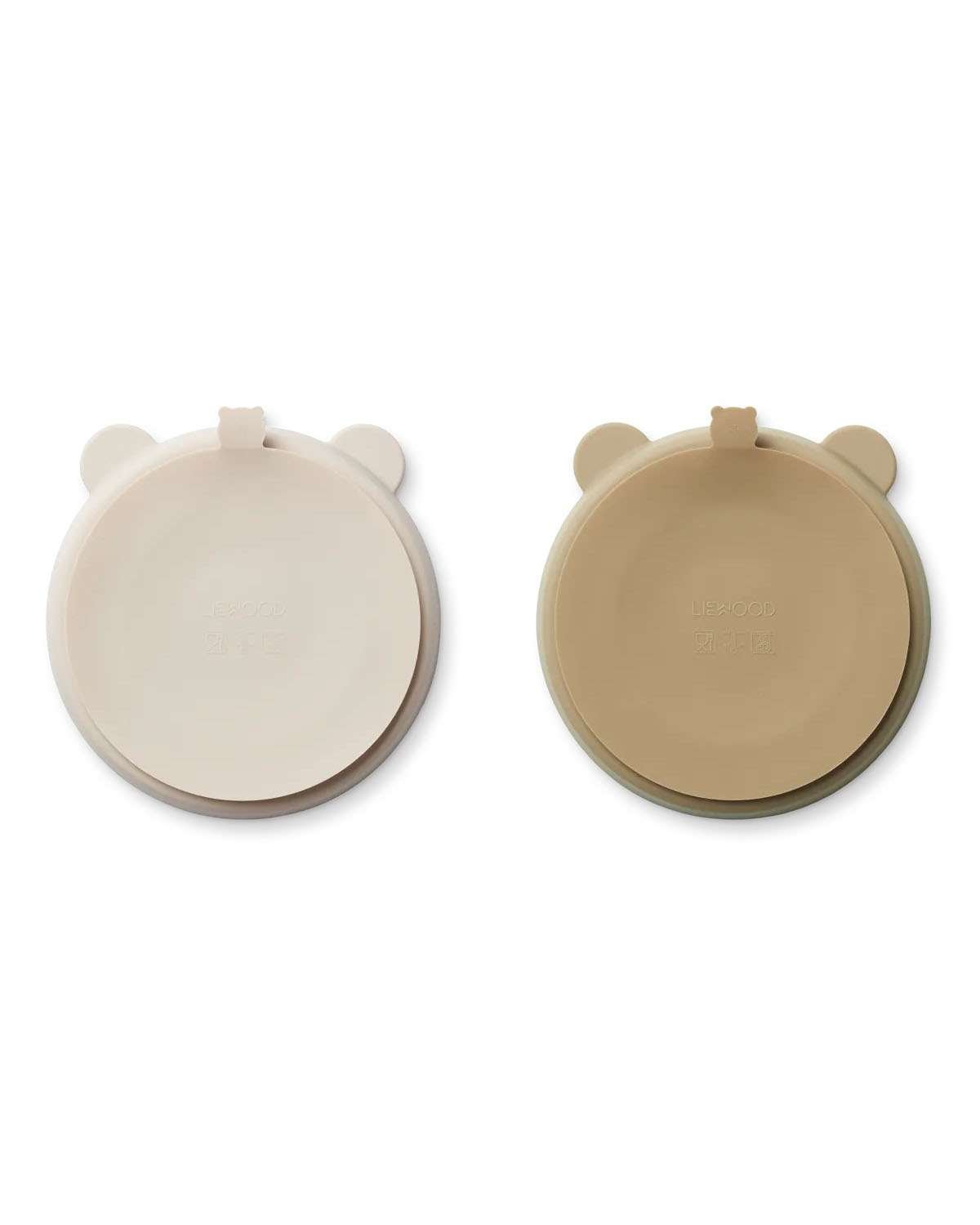 2pk Skål med Sugekopp – Silikon – Peony