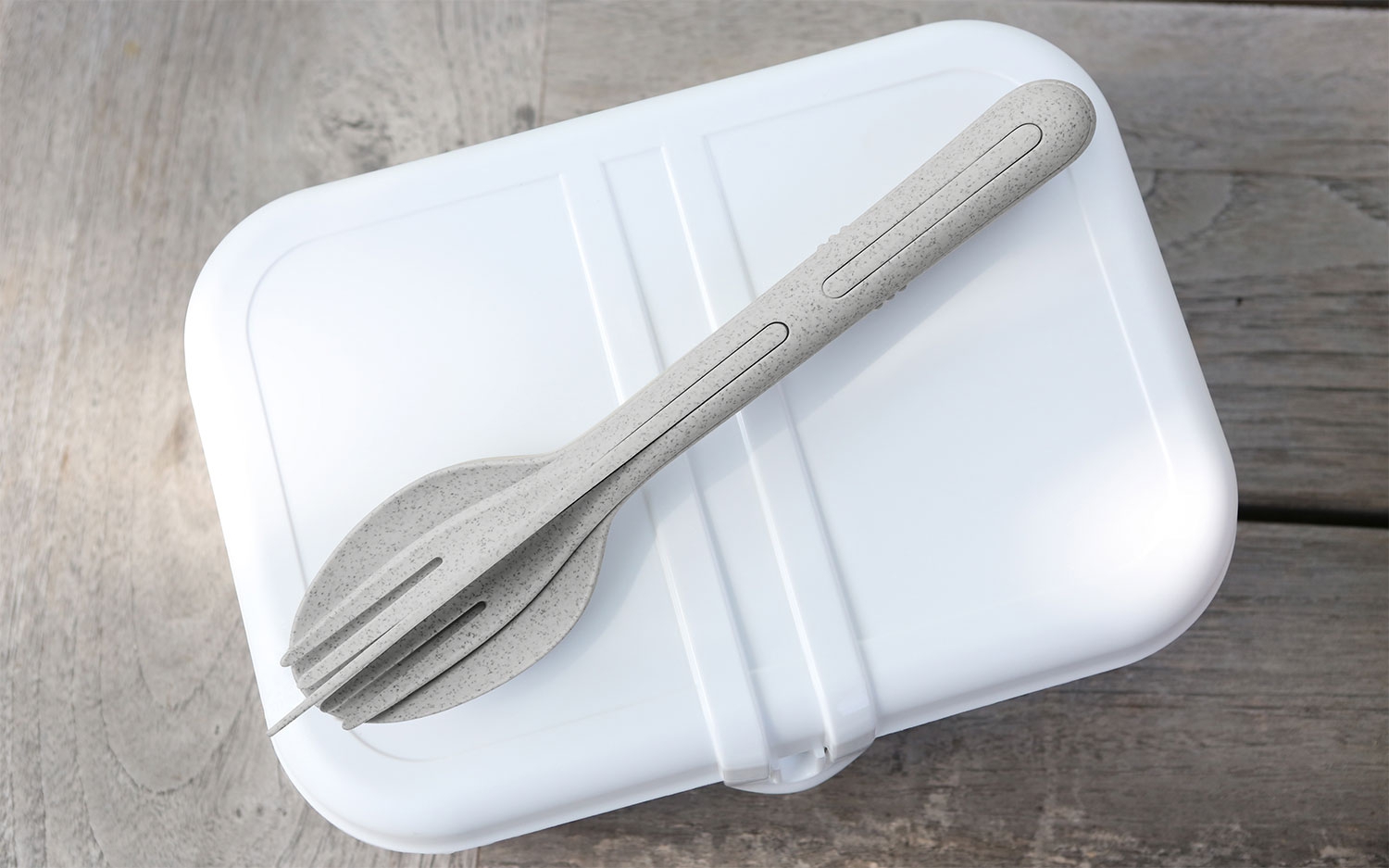 Koziol Klikk Besteck-Set 3-tlg. softgrey
