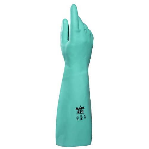 Gant de protection chimique Ultranitril 480 Mapa Professional 46 cm vert