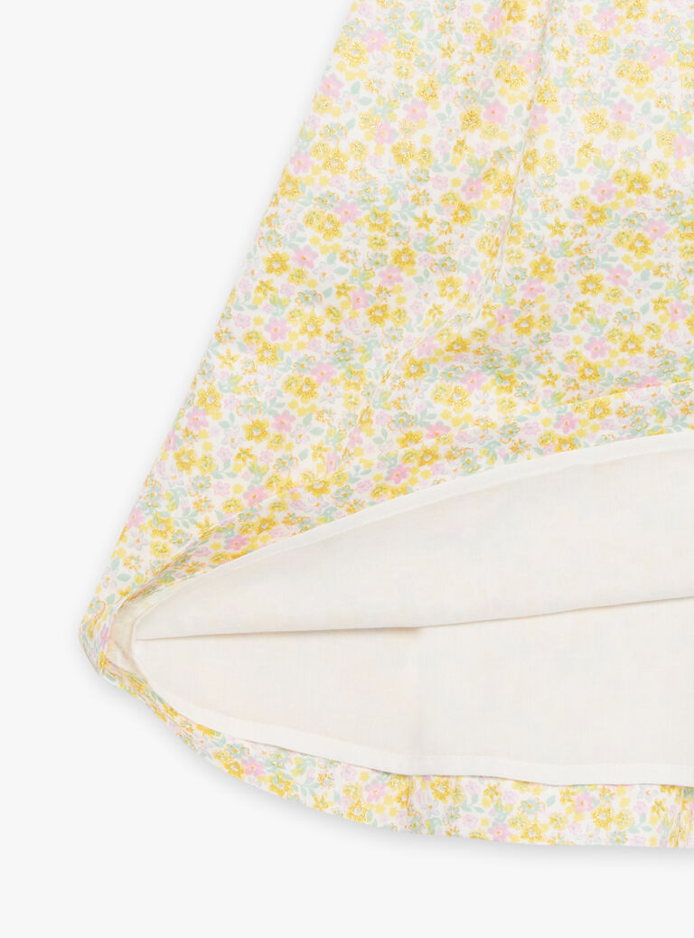 Robe jaune fleurie