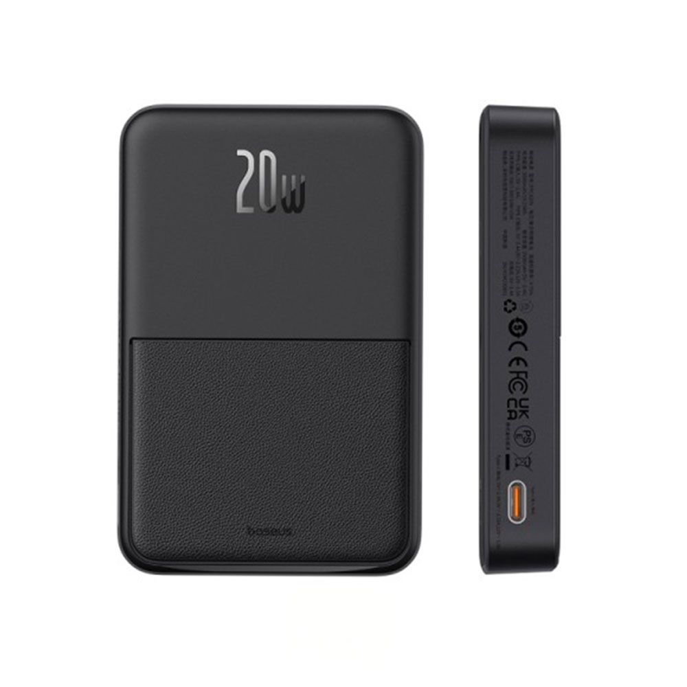 (20W) MagPro 5000mAh Magnetische MagSafe Powerbank USB C Power Delivery Ladegerät   Kickstand - Schwarz