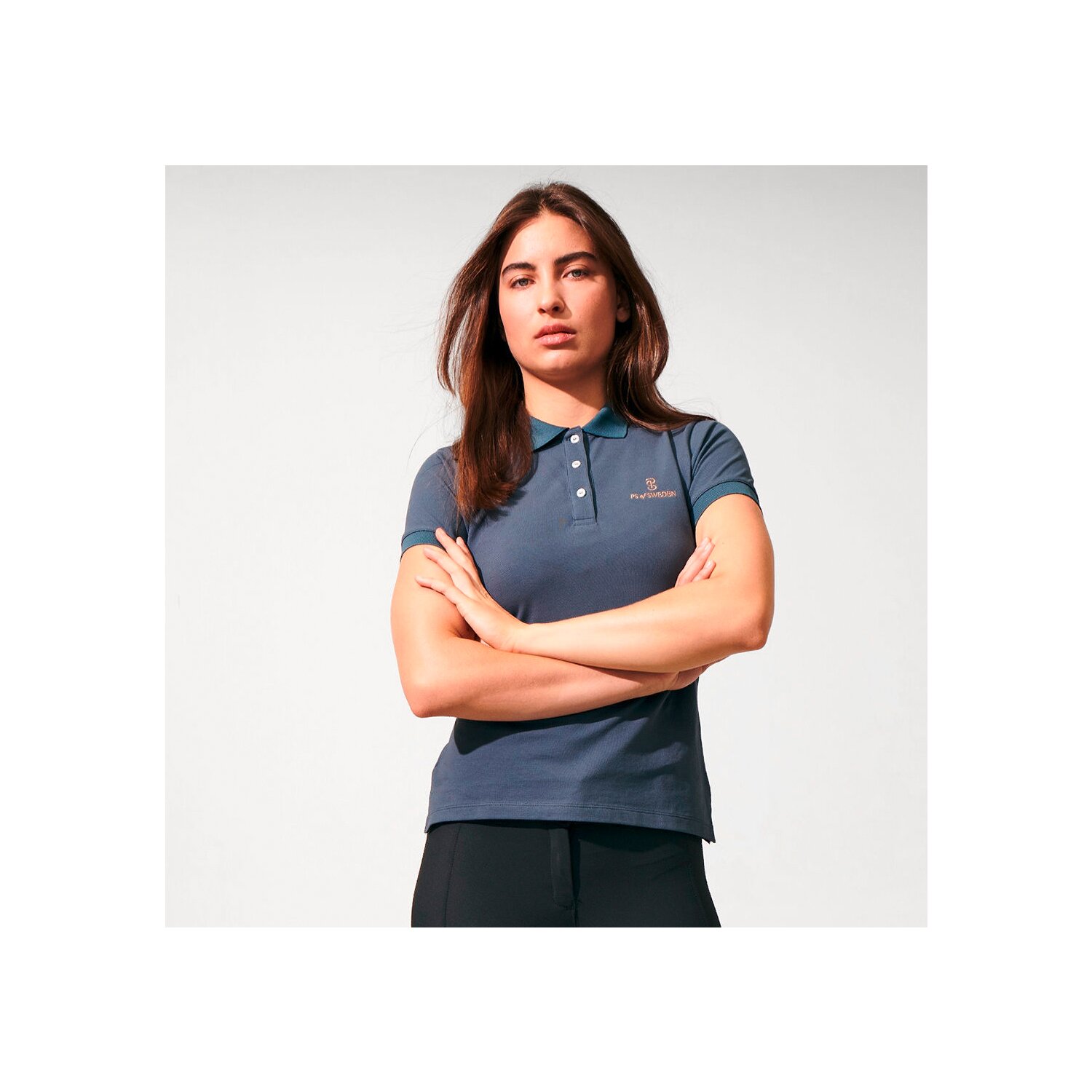 PS of SWEDEN Polo-Shirt Lewis  - stormblue
