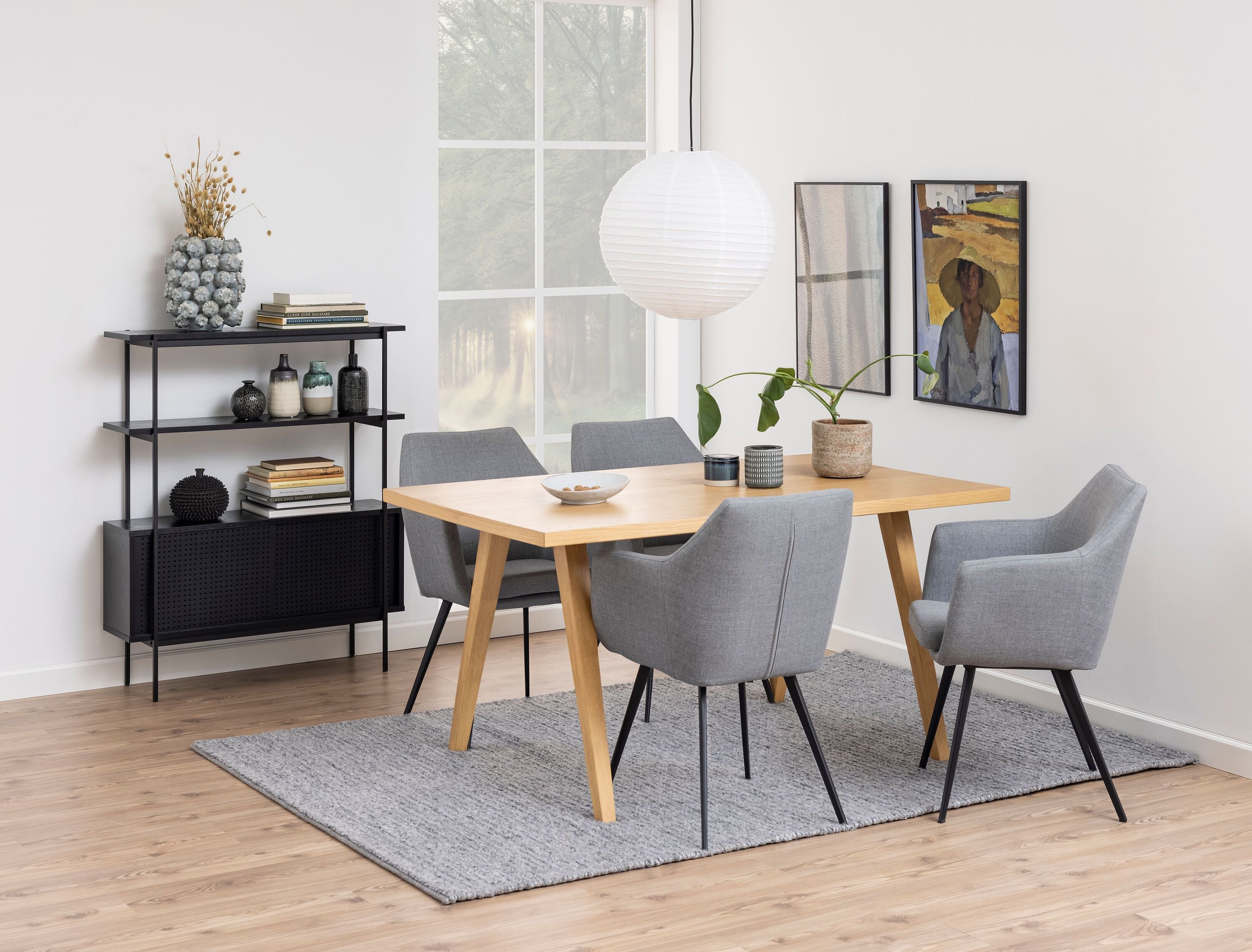 KYSON Regal - Schwarz / B: 94.0 cm x T: 27.0 cm x H: 113.8 cm