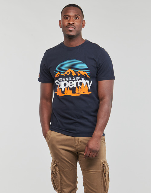 Superdry - GREAT OUTDOORS NR GRAPHIC TEE - Marine