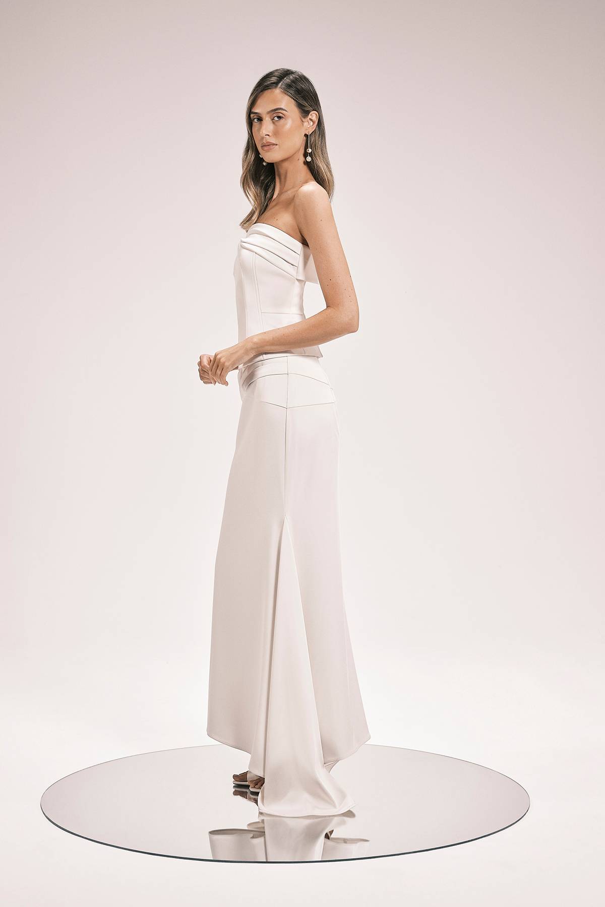 KarenMillen Jupe Longue Sirène En Satin Drapé Ajusté Petite