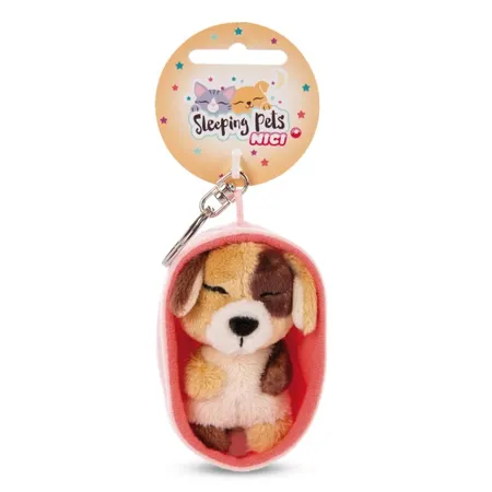 NICI Schlüsselanhänger Sleeping Pets Hund 8cm